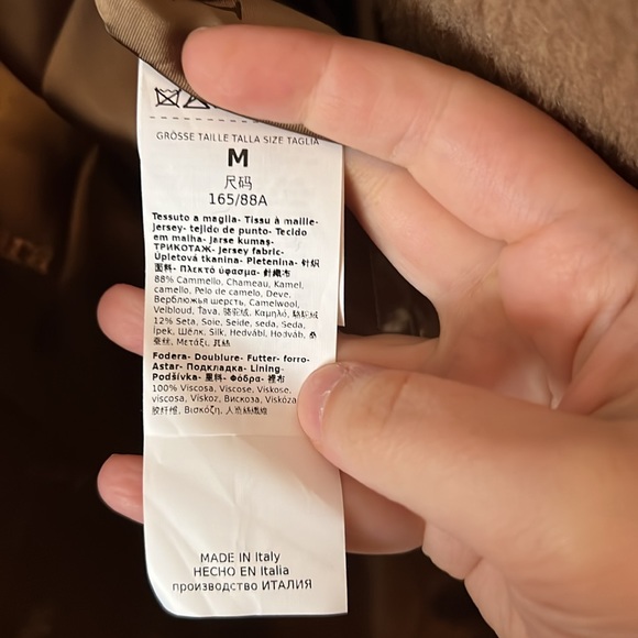 NWT Max Mara Teddy Coat in Camel sz Medium - Picture 4 of 4